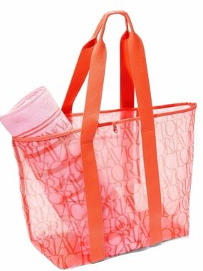 Victoria's Secret Mesh Tote & Beach Towel Bundle NEW MSRP $99